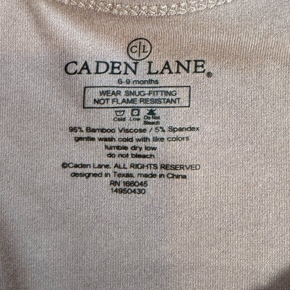 Caden Lane baby girls zipper footie sleeper made with bamboo mauve  6-9 months - Picture 4 of 8